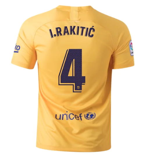 Barcelona Fourth Soccer Jersey Shirt Ivan Rakitic #4 2019/20